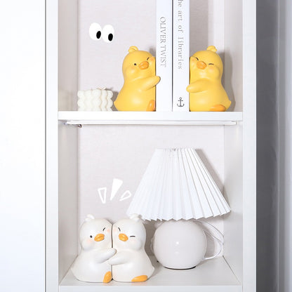 Snuggly Duck Bookends – Cozy Resin Desk Treasure Pair 🐥📚 Furever Adorable