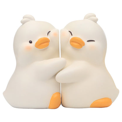 Snuggly Duck Bookends – Cozy Resin Desk Treasure Pair 🐥📚 Furever Adorable