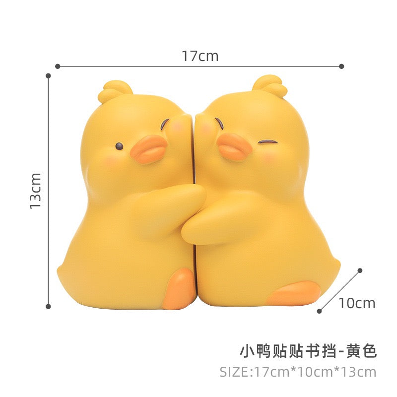 Snuggly Duck Bookends – Cozy Resin Desk Treasure Pair 🐥📚 Furever Adorable