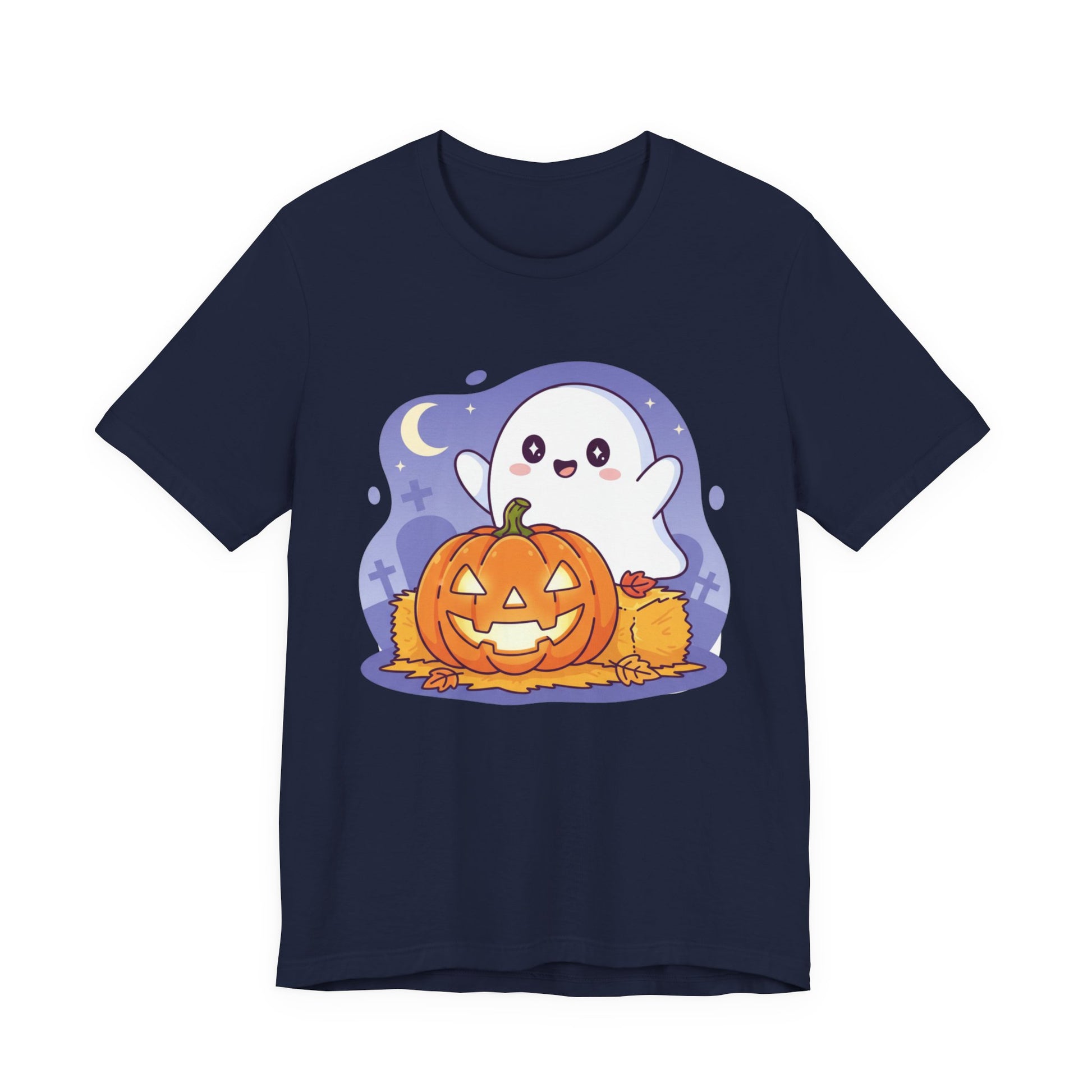 Cute Ghost Halloween Tee, Unisex Halloween Shirt, Spooky Season Top, Pumpkin Graphic Tee, Playful Fall Apparel Furever Adorable