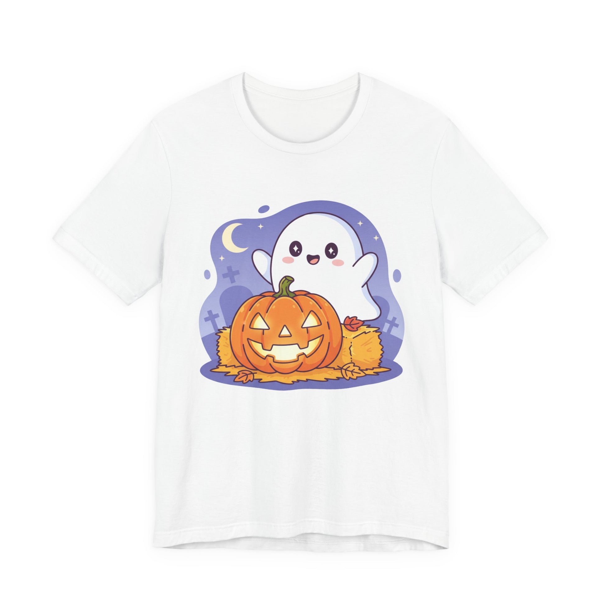 Cute Ghost Halloween Tee, Unisex Halloween Shirt, Spooky Season Top, Pumpkin Graphic Tee, Playful Fall Apparel Furever Adorable