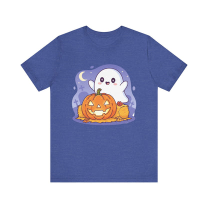 Cute Ghost Halloween Tee, Unisex Halloween Shirt, Spooky Season Top, Pumpkin Graphic Tee, Playful Fall Apparel Furever Adorable