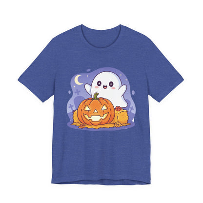Cute Ghost Halloween Tee, Unisex Halloween Shirt, Spooky Season Top, Pumpkin Graphic Tee, Playful Fall Apparel Furever Adorable