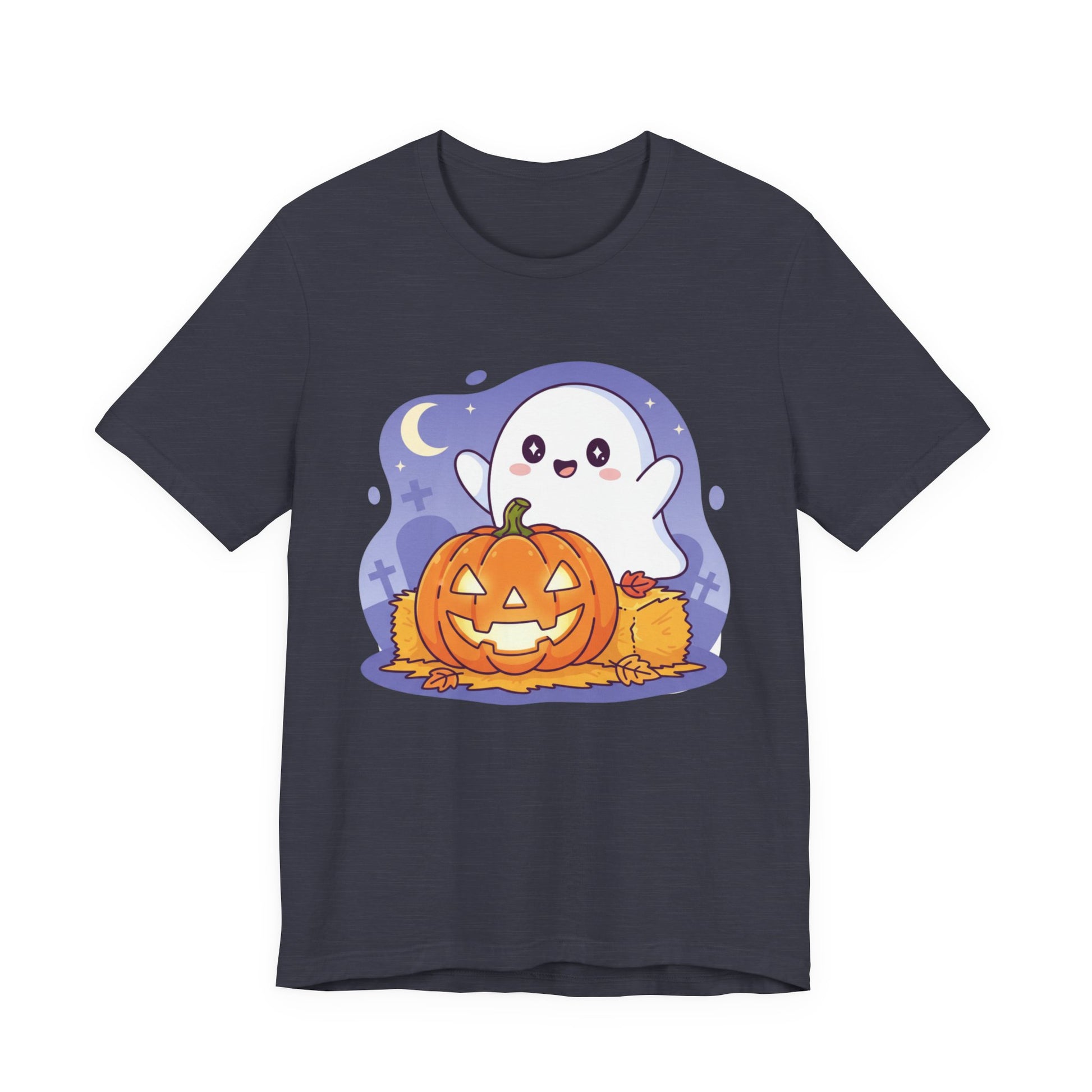 Cute Ghost Halloween Tee, Unisex Halloween Shirt, Spooky Season Top, Pumpkin Graphic Tee, Playful Fall Apparel Furever Adorable