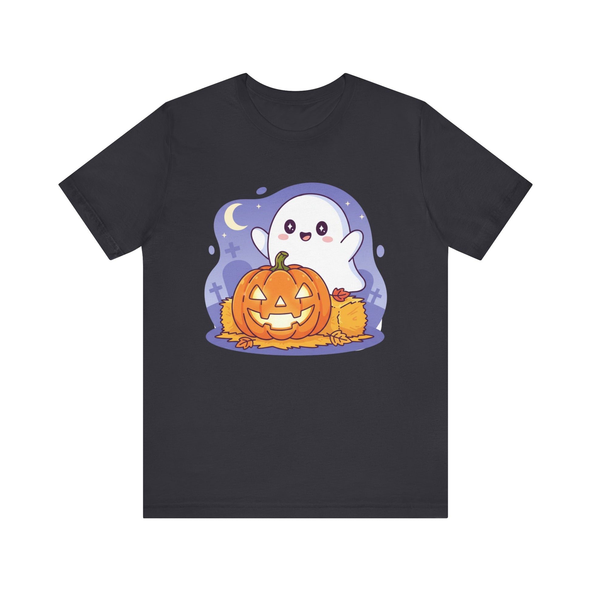 Cute Ghost Halloween Tee, Unisex Halloween Shirt, Spooky Season Top, Pumpkin Graphic Tee, Playful Fall Apparel Furever Adorable