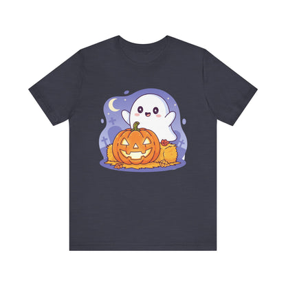 Cute Ghost Halloween Tee, Unisex Halloween Shirt, Spooky Season Top, Pumpkin Graphic Tee, Playful Fall Apparel Furever Adorable