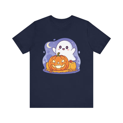 Cute Ghost Halloween Tee, Unisex Halloween Shirt, Spooky Season Top, Pumpkin Graphic Tee, Playful Fall Apparel Furever Adorable