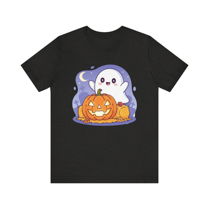 Cute Ghost Halloween Tee, Unisex Halloween Shirt, Spooky Season Top, Pumpkin Graphic Tee, Playful Fall Apparel Furever Adorable