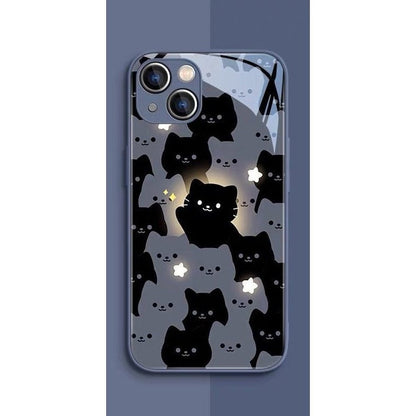 Tempered Glass Cute Cat Phone Case-Furever Adorable