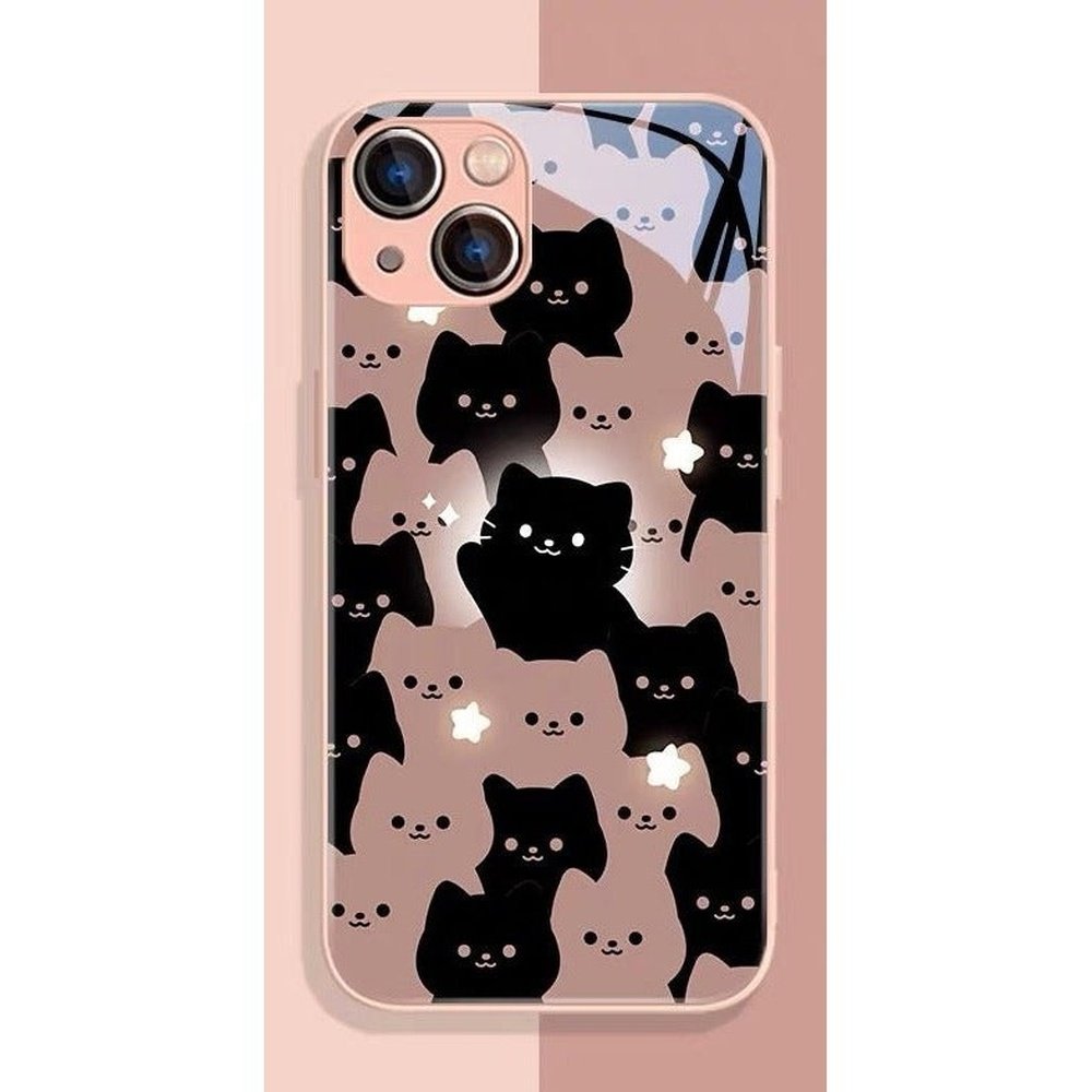 Tempered Glass Cute Cat Phone Case-Furever Adorable