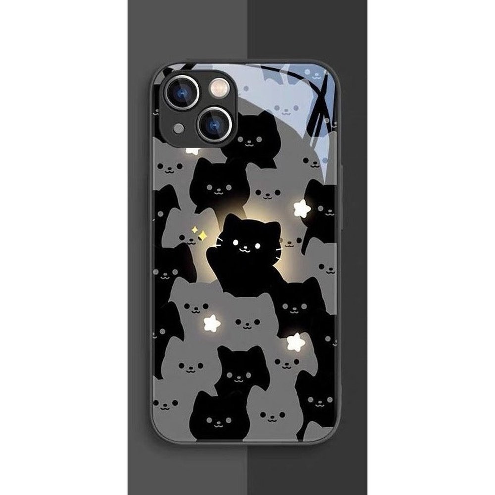 Tempered Glass Cute Cat Phone Case-Furever Adorable