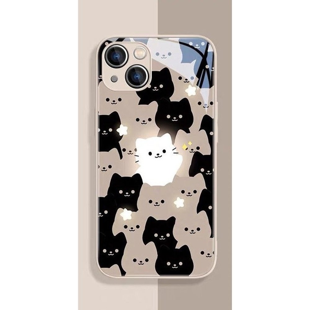 Tempered Glass Cute Cat Phone Case-Furever Adorable