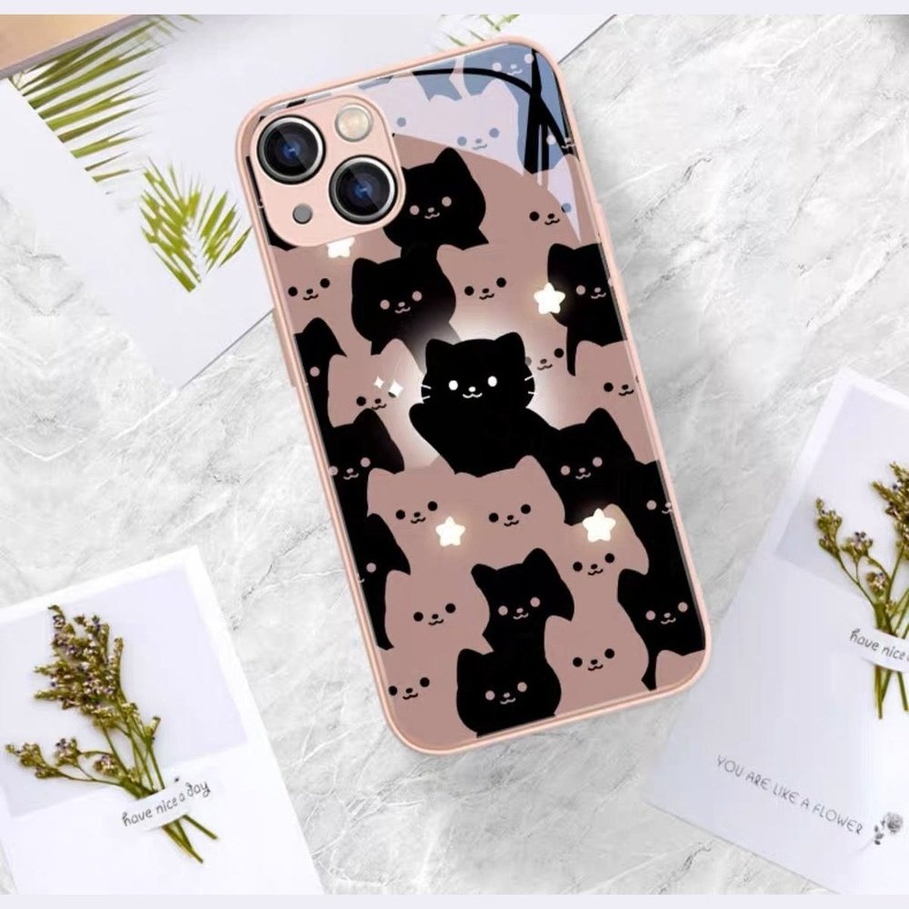 Tempered Glass Cute Cat Phone Case-Furever Adorable