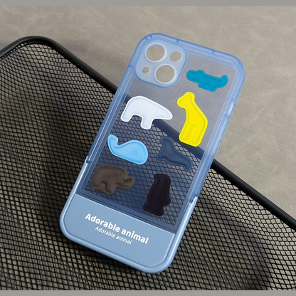 Transparent Animal Pattern Fancy Protective Phone Case Furever Adorable