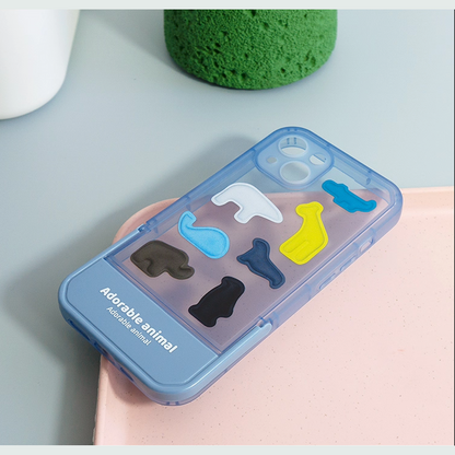 Transparent Animal Pattern Fancy Protective Phone Case Furever Adorable