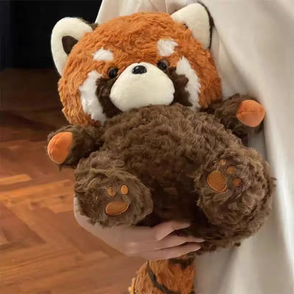 25/35CM Cute Cartoon Raccoon Panda Plush Toys Soft Stuffed Animals Pillow Hugging Plushie Gift for Birthday Halloween Christmas Furever Adorable 