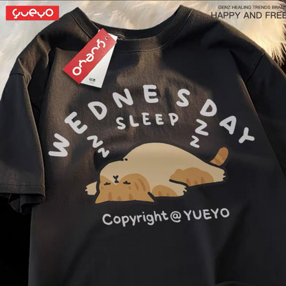 Weekday sleep Cat T-Shirt-Furever Adorable