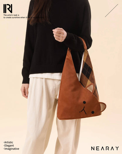Whiskered Wanderlust Cat-Ear Bucket Bag Furever Adorable