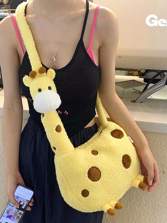 Whispered Wishes Giraffe Buddy Bag - Snuggly Crossbody Cutie Furever Adorable 
