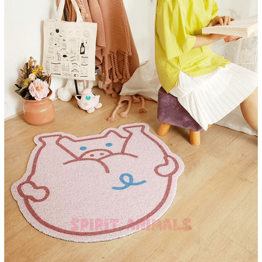 Yoga Piggy Butt Doormat-Furever Adorable